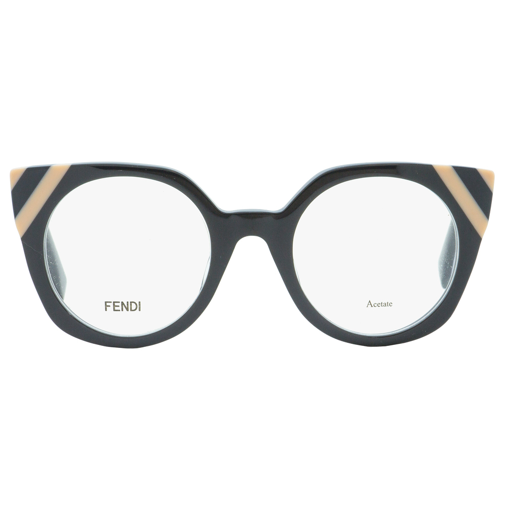 Fendi Square Eyeglasses FF0246 KB7 Dark Gray/Salmon 48mm 246 - Picture 2 of 2